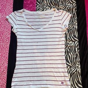 Striped V-Neck T-Shirt